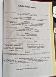Wildkräuter-Menü des Restaurants "Deutschen Eiche"